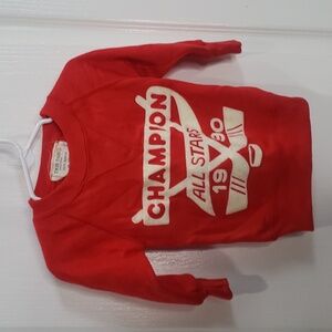 Twin Togs 1990 Vintage Red Champion Sweatshirt Size 12-18M Hockey